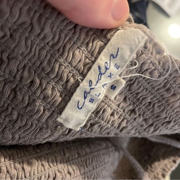 Calder Blake Small Lili Jumpsuit Anthracite Smocked Wide Leg Relaxed Fit Comfy - Picture 7 of 13